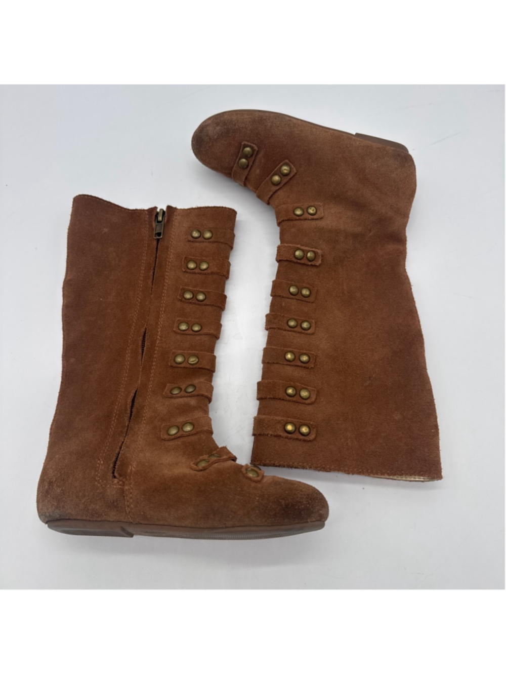 JOYFOLIE Brown Suede Freya Boots Size 10 (toddler) 100% Leather Uppers